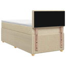 Boxmadras med topmadras Cremefarvet 100 x 200 cm Stof