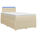 Boxmadras med topmadras Cremefarvet 120 x 190 cm Stof