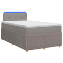 Boxmadras med topmadras Gråbrun 120 x 190 cm Stof