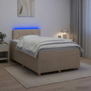 Boxmadras med topmadras Cremefarvet 120 x 190 cm Stof