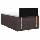 Boxmadras med topmadras Mørk Brun 120 x 200 cm Stof