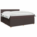 Boxmadras med topmadras Mørk Brun 140 x 190 cm Stof