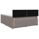 Boxmadras med topmadras Gråbrun 160 x 200 cm Stof
