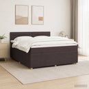 Boxmadras med topmadras Mørk Brun 140 x 190 cm Stof