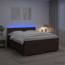 Boxmadras med topmadras Mørk Brun 140 x 190 cm Stof