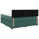 Boxmadras med topmadras Mørkegrøn 140 x 190 cm Fløjl