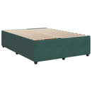 Boxmadras med topmadras Mørkegrøn 160 x 200 cm Fløjl