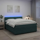 Boxmadras med topmadras Mørkegrøn 140 x 190 cm Fløjl