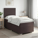 Boxmadras med topmadras Mørk Brun 100 x 200 cm Stof