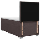 Boxmadras med topmadras Mørk Brun 80 x 200 cm Stof