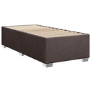 Boxmadras med topmadras Mørk Brun 80 x 200 cm Stof