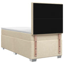 Boxmadras med topmadras Cremefarvet 90 x 190 cm Stof