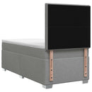Boxmadras med topmadras Lysegrå 100 x 200 cm Stof