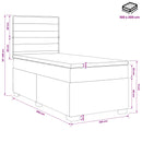 Boxmadras med topmadras Lysegrå 100 x 200 cm Stof