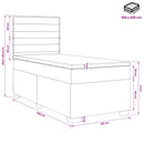 Boxmadras med topmadras Mørk Brun 100 x 200 cm Stof