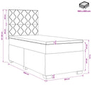 Boxmadras med topmadras Cremefarvet 100 x 200 cm Stof