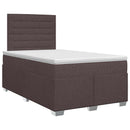 Boxmadras med topmadras Mørk Brun 120 x 190 cm Stof