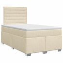Boxmadras med topmadras Cremefarvet 120 x 190 cm Stof