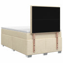 Boxmadras med topmadras Cremefarvet 120 x 190 cm Stof