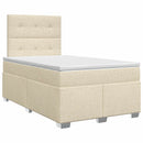 Boxmadras med topmadras Cremefarvet 120 x 190 cm Stof