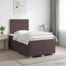 Boxmadras med topmadras Mørk Brun 120 x 200 cm Stof