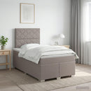 Boxmadras med topmadras Gråbrun 120 x 190 cm Stof