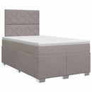 Boxmadras med topmadras Gråbrun 120 x 190 cm Stof