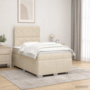 Boxmadras med topmadras Cremefarvet 120 x 200 cm Stof