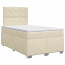 Boxmadras med topmadras Cremefarvet 120 x 190 cm Stof