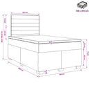 Boxmadras med topmadras Cremefarvet 120 x 200 cm Stof