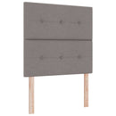 Boxmadras med topmadras Gråbrun 120 x 200 cm Stof