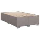 Boxmadras med topmadras Gråbrun 120 x 200 cm Stof