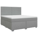 Boxmadras med topmadras Lysegrå 140 x 190 cm Stof