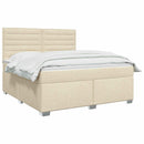 Boxmadras med topmadras Cremefarvet 140 x 190 cm Stof