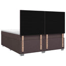 Boxmadras med topmadras Mørk Brun 140 x 190 cm Stof