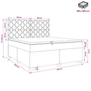 Boxmadras med topmadras Mørk Brun 160 x 200 cm Stof