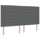 Boxmadras med topmadras Mørkegrå 180 x 200 cm Stof