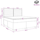 Boxmadras med topmadras med hovedgærde Sort 180 x 200 cm Stof