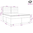 Boxmadras med topmadras Mørk Brun 180 x 200 cm Stof
