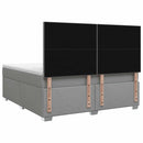 Boxmadras med topmadras Lysegrå 180 x 200 cm Stof