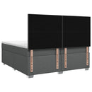 Boxmadras med topmadras Mørkegrå 200 x 200 cm Stof