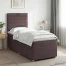 Boxmadras med topmadras Mørk Brun 90 x 190 cm Stof