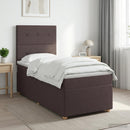 Boxmadras med topmadras Mørk Brun 90 x 200 cm Stof