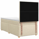 Boxmadras med topmadras Cremefarvet 80 x 200 cm Stof
