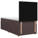 Boxmadras med topmadras Mørk Brun 90 x 200 cm Stof