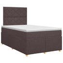 Boxmadras med topmadras Mørk Brun 120 x 190 cm Stof