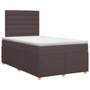 Boxmadras med topmadras Mørk Brun 120 x 200 cm Stof