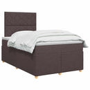 Boxmadras med topmadras Mørk Brun 120 x 200 cm Stof