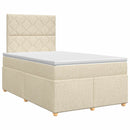 Boxmadras med topmadras Cremefarvet 120 x 200 cm Stof