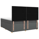 Boxmadras med topmadras Mørkegrå 140 x 190 cm Stof